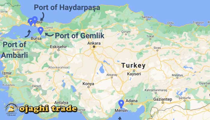 حمل دریایی به ترکیه